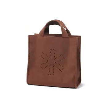 Snow Peak Vegan Leather Tote Bag, Shopping Bag, Handbag Mini Women's Brown