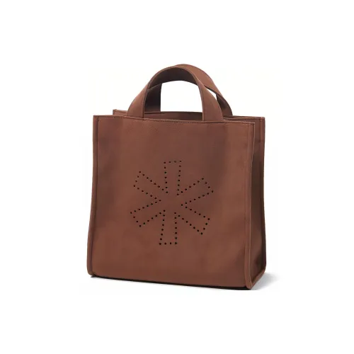 Snow Peak Vegan Leather Tote Bag, Shopping Bag, Handbag Mini Women's Brown