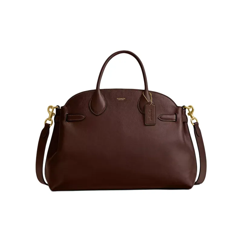 COACH Empire Carryall Grain Leather Shoulder Bag, Crossbody Bag, Handbag Tubas Women's Maple-0