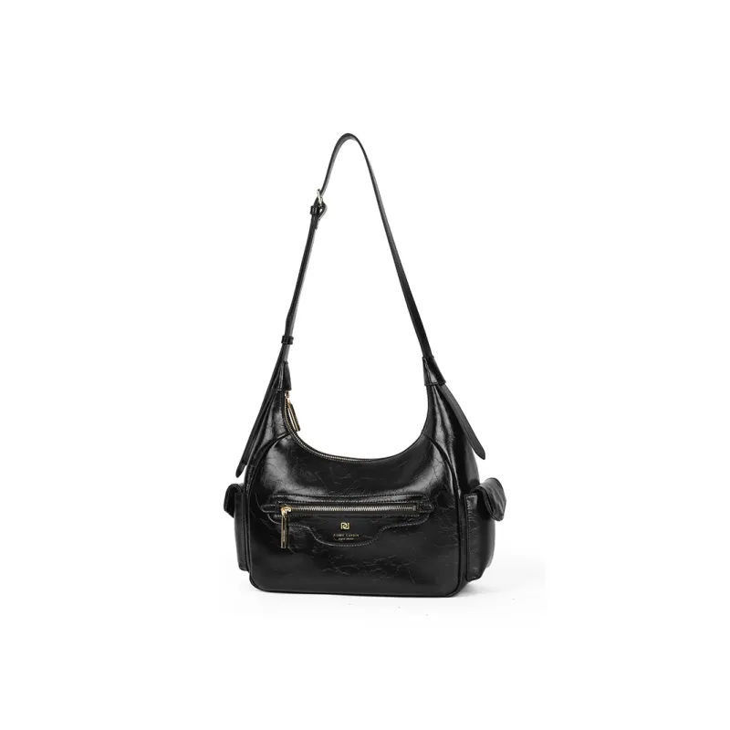 PIERRE CARDIN Cow Leather Crossbody Bag, Shoulder Bag Regular Women's Black/Brown/Chocolate-2