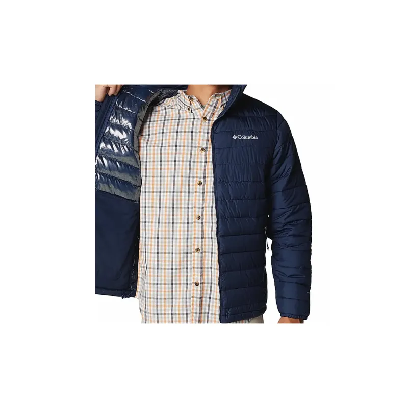 Columbia Powder Lite 2 Mens Navy Blue Hooded Jacket Jacket Men's Marine Blue-2