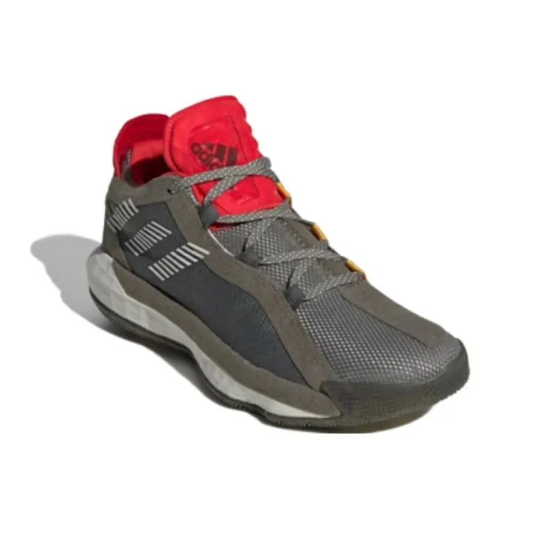 Adidas Dame 6 Anti Slip Wear Resistant Low Top Basketball Shoes Men's Brown-3