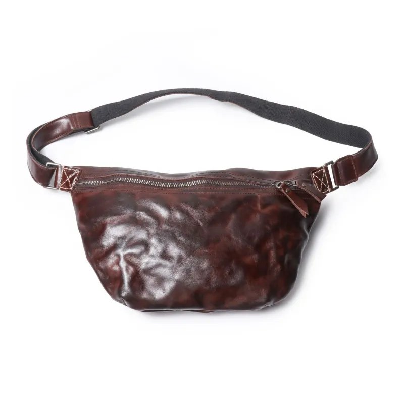 LARTIGENT Top Grain Cow Leather Versatile Shoulder Bag Medium Size Men's Vintage Brown/Coffee-6