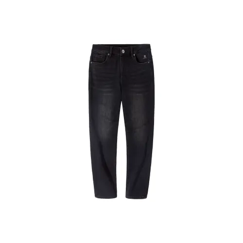 CAMEL Fleece-Lined Warm Stretch Washable Casual Long Soft Skin-Friendly Versatile Jeans Men's