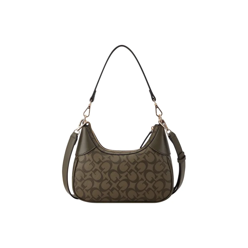 GUESS Coated Canvas Handbag Shoulder Bag Crossbody Bag Women's Green-2