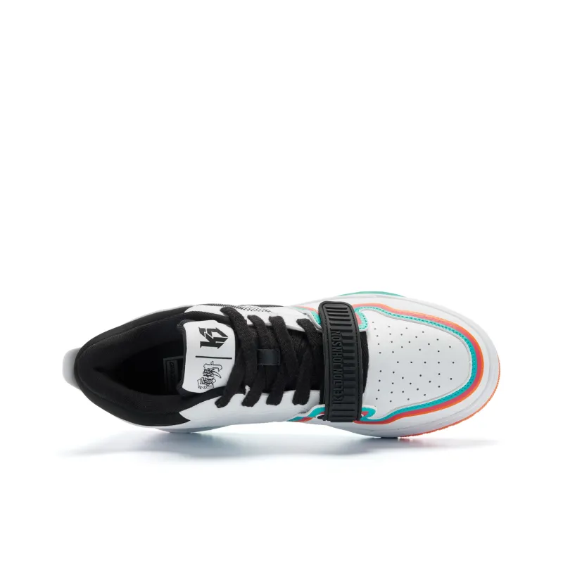 QIAODAN Legend Wrapping Anti Slip Shock Absorbing And Wear Resistant Low Top Skateboard Shoes Men's White Black-3