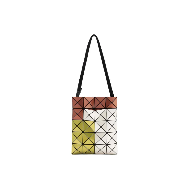 ISSEY MIYAKE Polyvinyl Chloride Resin Hand Shoulder Bag, Crossbody Bag Women's Yellow Mixed-1