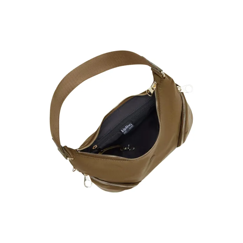 Kipling Nylon Shoulder Bag Unisex Brown-3