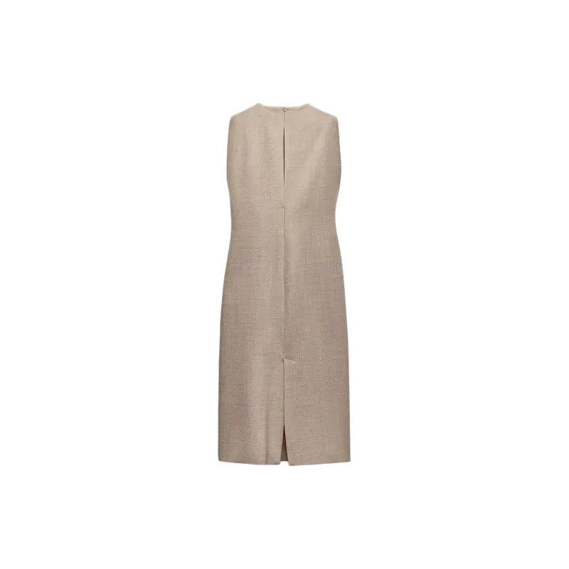 ZARA ZW Series Sleeveless Dress Women's Yellow-1