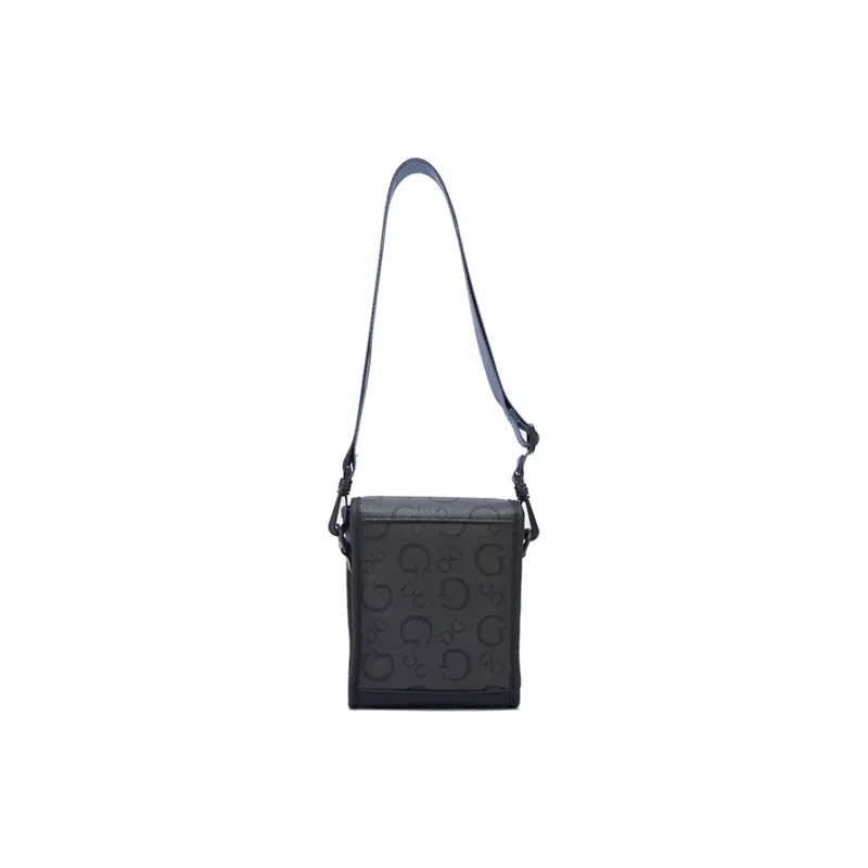 GUESS Synthetic Leather Shoulder Bag Unisex Carbon Gray-4