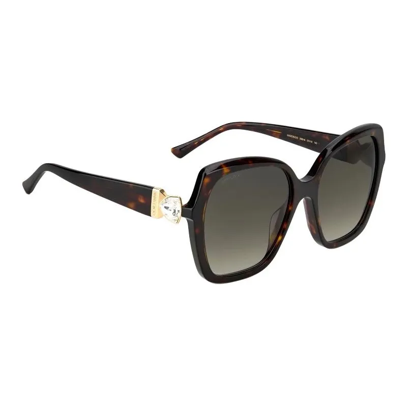 Jimmy Choo Plastic Square Sunglasses Women's Tortoiseshell-2
