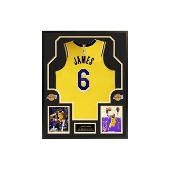 Yi Shot Jersey Los Angeles Lakers 75th Anniversary AU Edition With SA Certificate Framed And Collectible Yellow