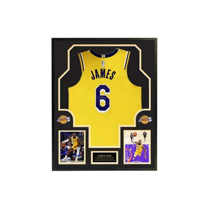 Yi Shot Jersey Los Angeles Lakers 75th Anniversary AU Edition With SA Certificate Framed And Collectible Yellow-0