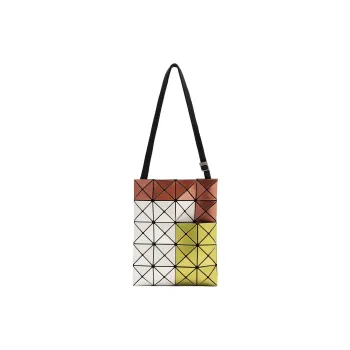 ISSEY MIYAKE Polyvinyl Chloride Resin Hand Shoulder Bag, Crossbody Bag Women's Yellow Mixed