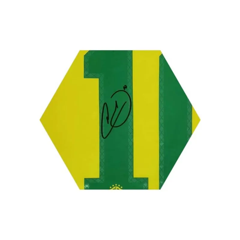 Yi Shot Soccer Fan Gear Jersey 2021 Copa America Brazil National Team Included SA Certificate Framed And Collectible-3