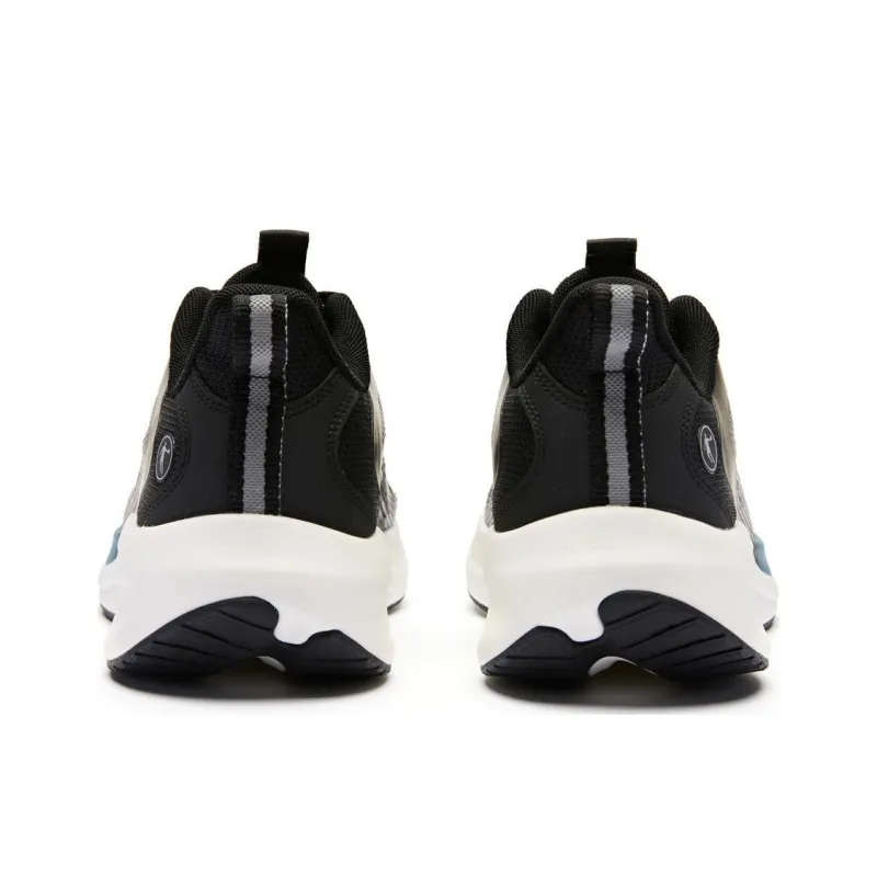 QIAODAN Anti Slip Wear Resistant Low Top Casual Running Shoes Men's Black Green-4