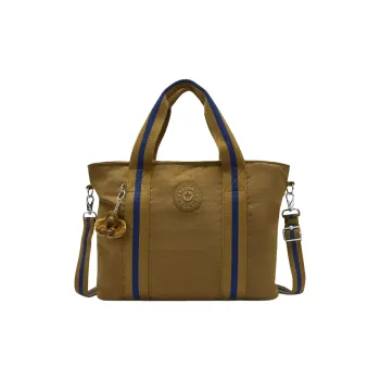 Kipling Recycled Polyester Tote Bag, Shopping Bag, Shoulder Bag, Handbag Large Size Unisex Dry Laurel Tree Color