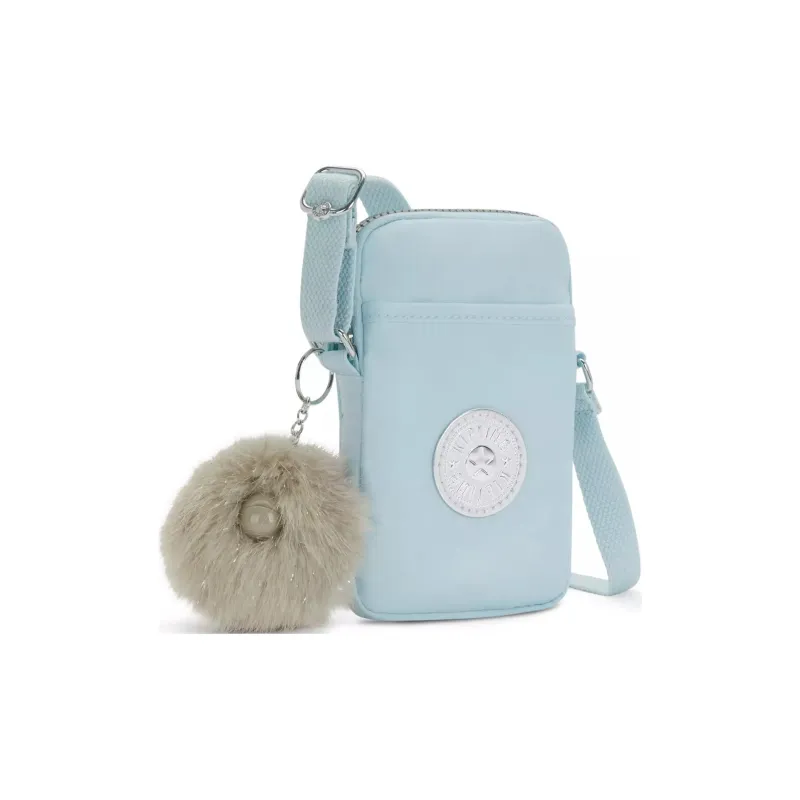 Kipling Nylon Cell Phone Pouch, Shoulder Bag, Crossbody Bag Women's Light Blue-1
