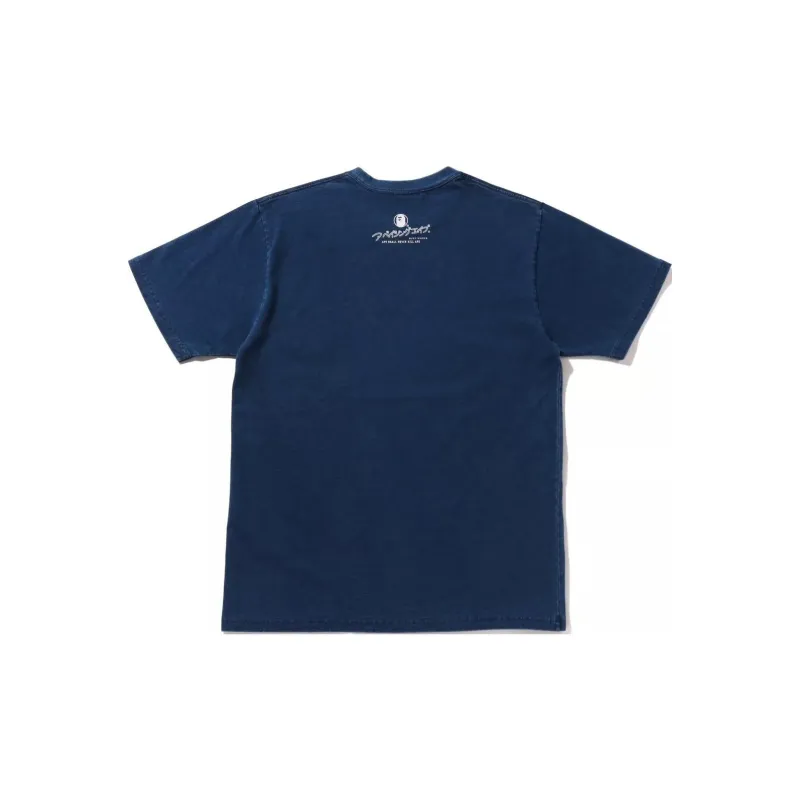 A BATHING APE Head Bapesta Indigo Tee-3