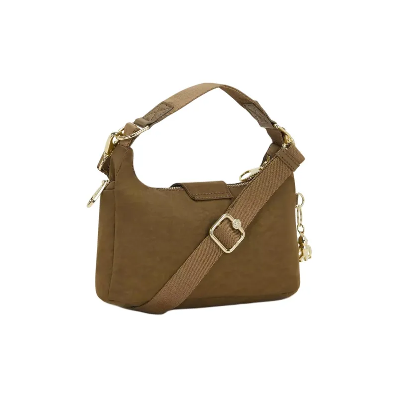 Kipling Nylon Portable Crossbody Bag, Shoulder Bag Small Size Unisex Brown-2