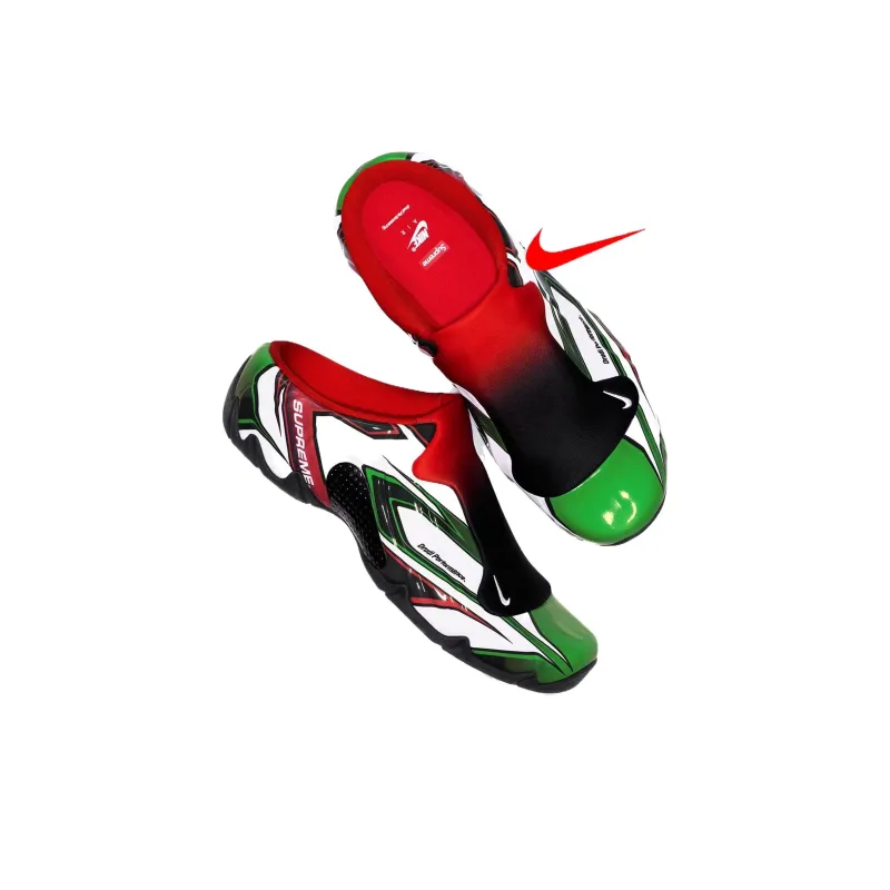 Nike Clogposite Supreme White Gym Red Green-4
