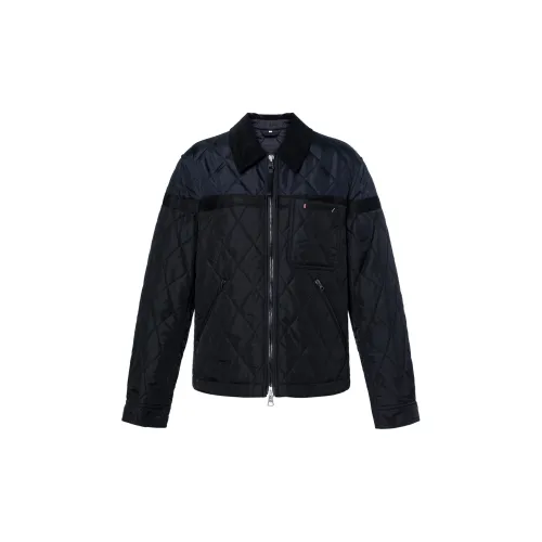 Burberry Men Diamond Pocket Zip-Up Jacket Black