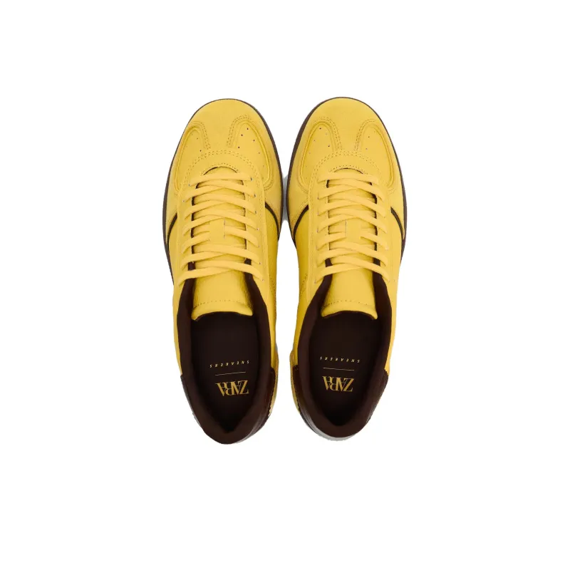 ZARA Low Top Skateboard Shoes Women's Yellow-4