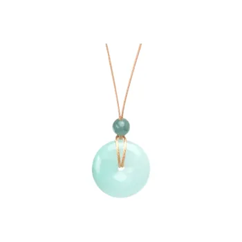 Long Fu Glutinous Jade Jadeite Necklace Trendy Versatile Sweater Chain-Perfect Gift For Festivals And Memorials Men's