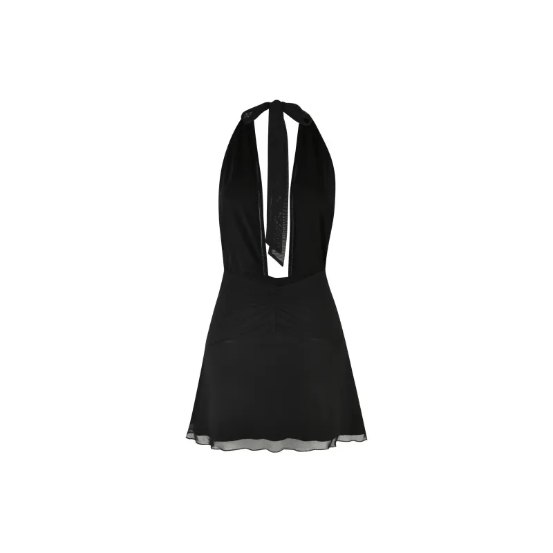 Tiger Mist HALIMA MINI DRESS Slip Dresses Women's Black-1
