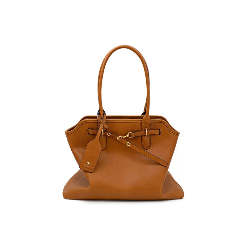 Vigno Synthetic Leather Tote Shoulder Bag Regular Women's Yellow Brown/Black/Coffee-10