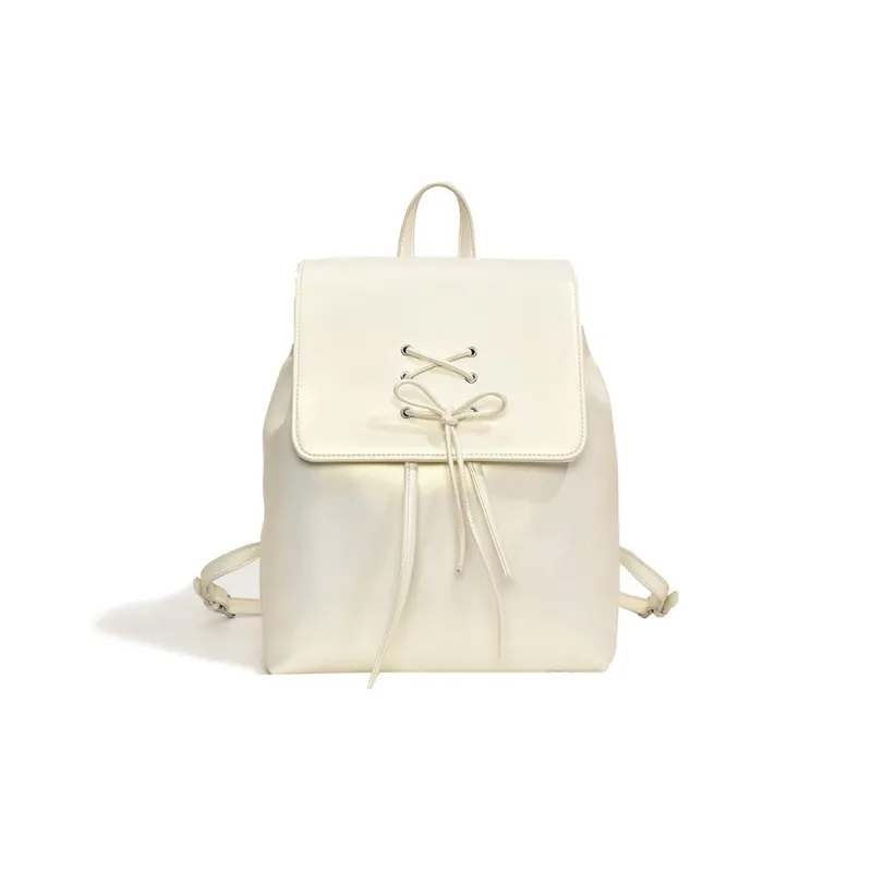 MARKANGARO PU Backpack Regular Women's Ballet Dance Pink/Milk White/White-6