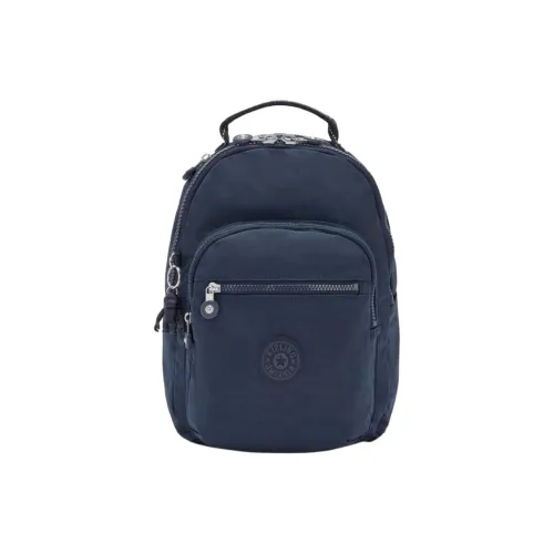Kipling Polyamide Backpack Small Size Unisex Marine Blue
