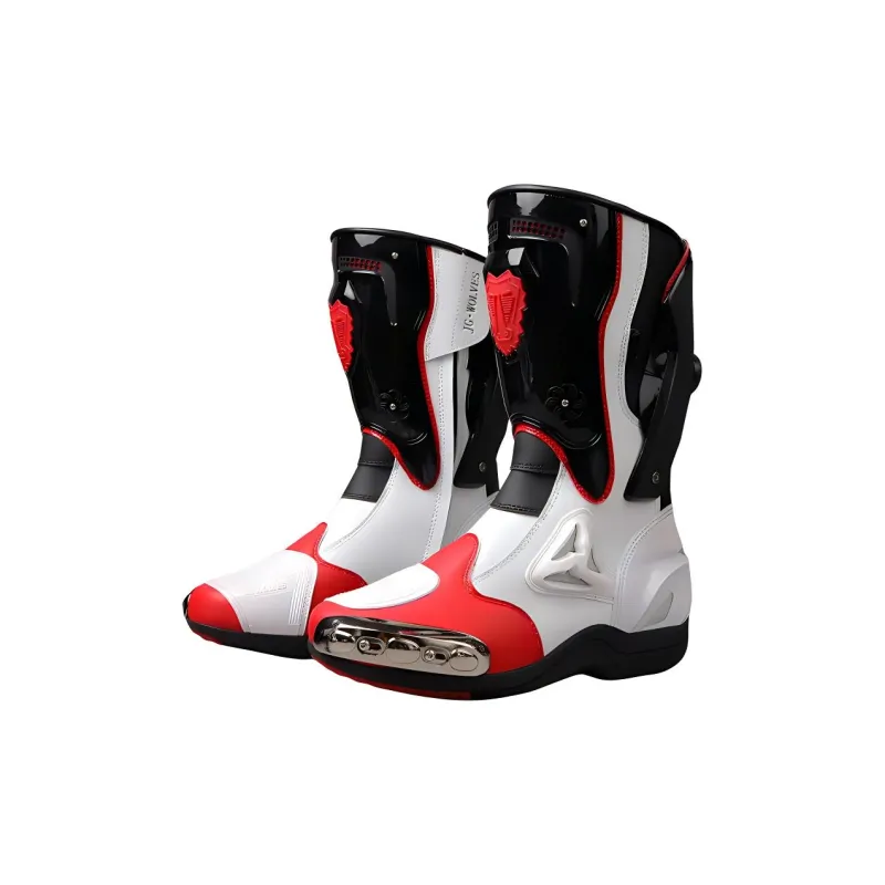 Yalu Preferred Motorcycle Shoes Unisex Black White-4