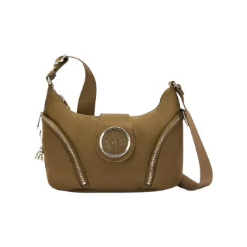 Kipling Nylon Crossbody Bag, Shoulder Bag Medium Size Women's Brown