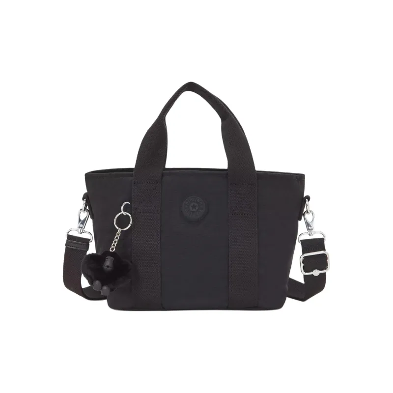 Kipling Nylon Tote Bag, Shopping Bag, Shoulder Bag, Crossbody Bag, Handbag Women's Black-0