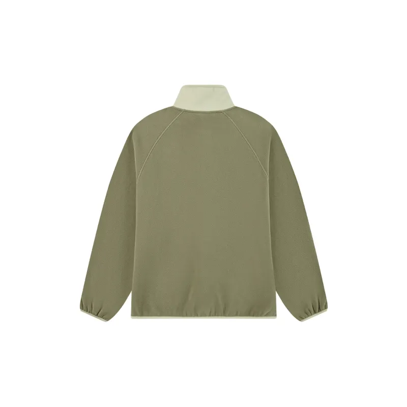 QIAODAN Mountain God Series Velvet feel Coat Women's Glass Width Green/Wasabi Green-1