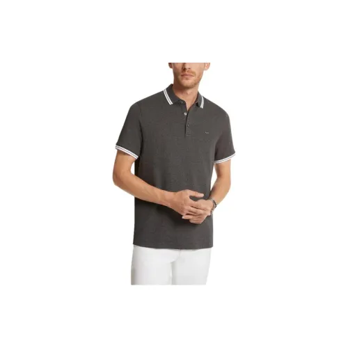 MICHAEL KORS Polo Shirts Men Charcoal Gray