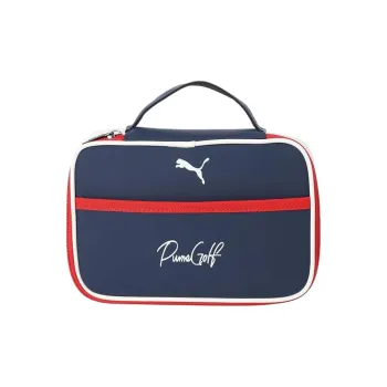 PUMA Synthetic Leather Clutch Regular Unisex Dark Marine Blue & Bright White & Deep Red
