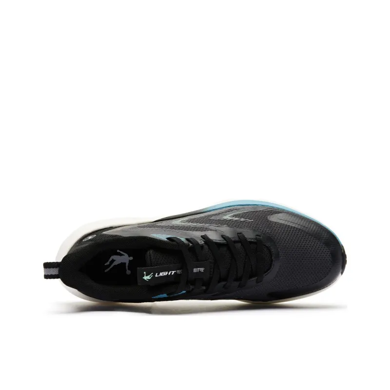 QIAODAN Anti Slip Wear Resistant Low Top Casual Running Shoes Men's Black Green-3