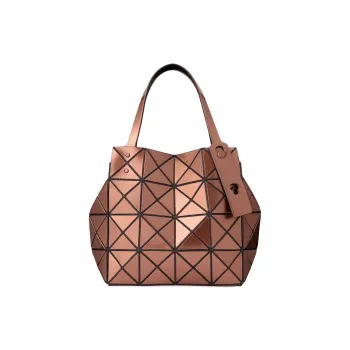 ISSEY MIYAKE CARAT Polyvinyl Chloride Resin One Shoulder Handbags Regular Women's Brown Tea Brown