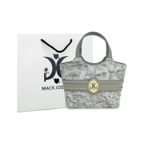 MACK JODAER Synthetic Leather Handbag Regular Women's Lightweight Gray Yarn
