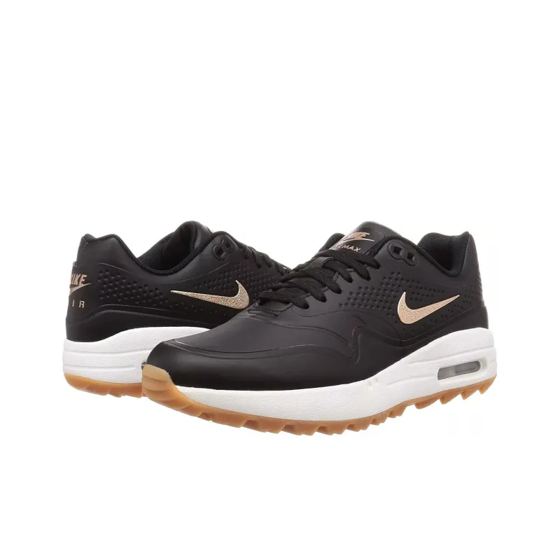 Nike Air Max 1 Golf Black Metallic Red Bronze Gum Women's-2
