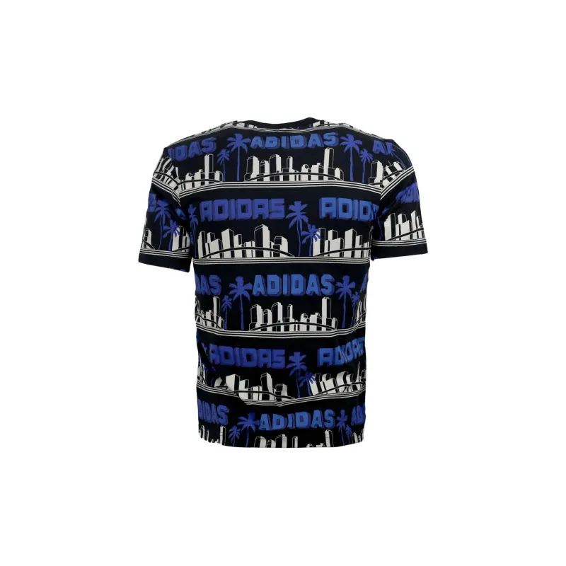 Adidas Koszulka T-Shirt Men's White/Blue/Black-1