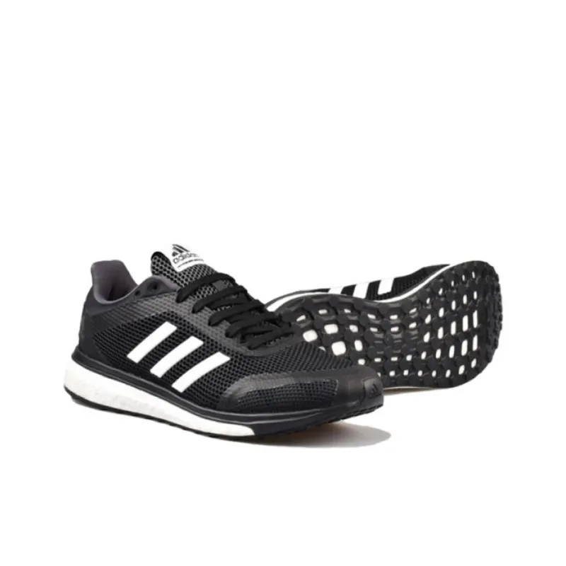Adidas Anti Slip And Wear Resistant Breathable Low Top Running Shoes Men's Black-3