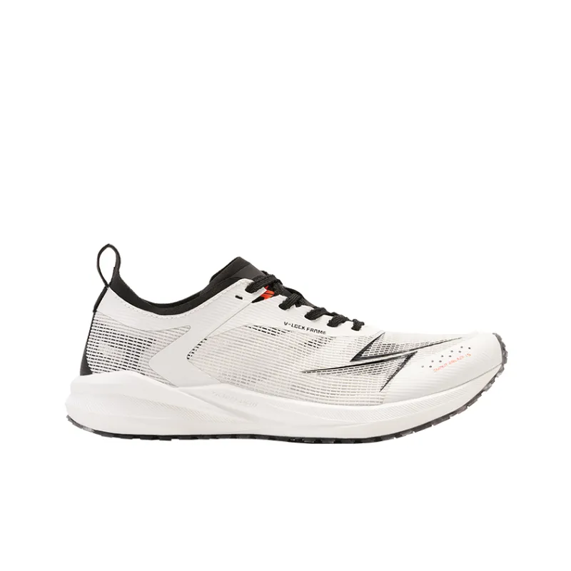 VICTORY LIGHT Cushioned Slip Resistant Abrasion Resistant Low Top Full Length Carbon Plate Running Shoes Unisex White-1