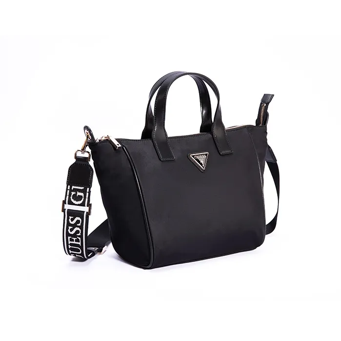 GUESS Nylon Tote One Shoulder Handbag Women's Black-2