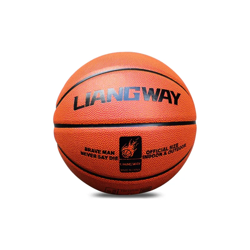 Vartsing x LIANGWAY Synthetic Leather Basketball Brown Red Size 7 Training Unisex-1