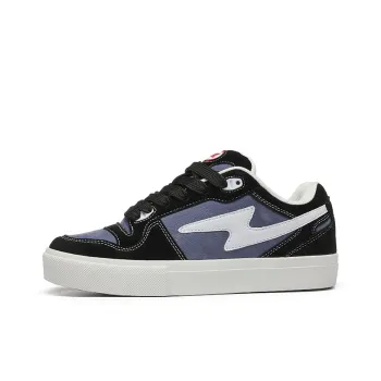 GZOZ Puffy Shoes Cushioned Abrasion Resistant Slip Resistant Low Top Skateboard Shoes Unisex Black Blue