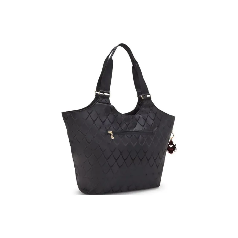 Kipling Recycled Polyester Tote Bag, Shopping Bag, Handbag Unisex Black-2