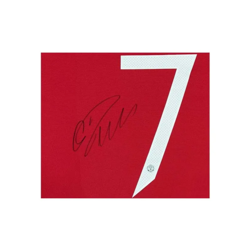 Yi Shot Soccer Fan Gear Jersey Manchester United Club Included SA Certificate Framed And Collectible-2